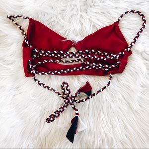 ALMOST NAKED | Red white and blue swim top 🇺🇸